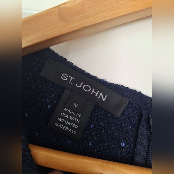 ST.JOHN BLUE DRESS size 10‎ - Picture 2 of 7